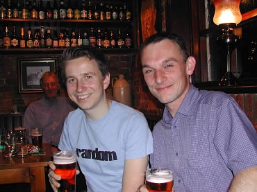 Night before the big day in the Taps, Lytham with Jim and Ian (taking photo) enjoying a few beers!